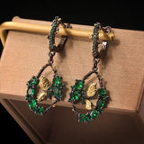 Earrings-green-stones