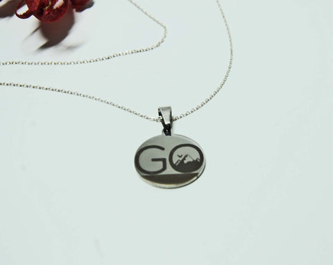 Pendent Go (Wild) Necklace – For the Hiker Who Embraces the Outdoors Personalized Gift