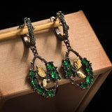 Earrings-green-stones