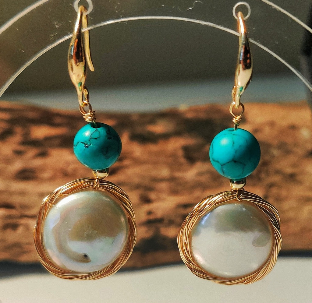 Buy Natural Freshwater Pearl Earrings, Dainty Flower Earrings, Long Dangle  Earrings. Cherry Blossom Bridal Earrings, Christmas Gifts. Online in India  - Etsy